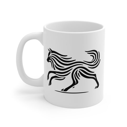 scandinavian minimalistic WOLF - Ceramic Mugs (11oz\15oz\20oz)