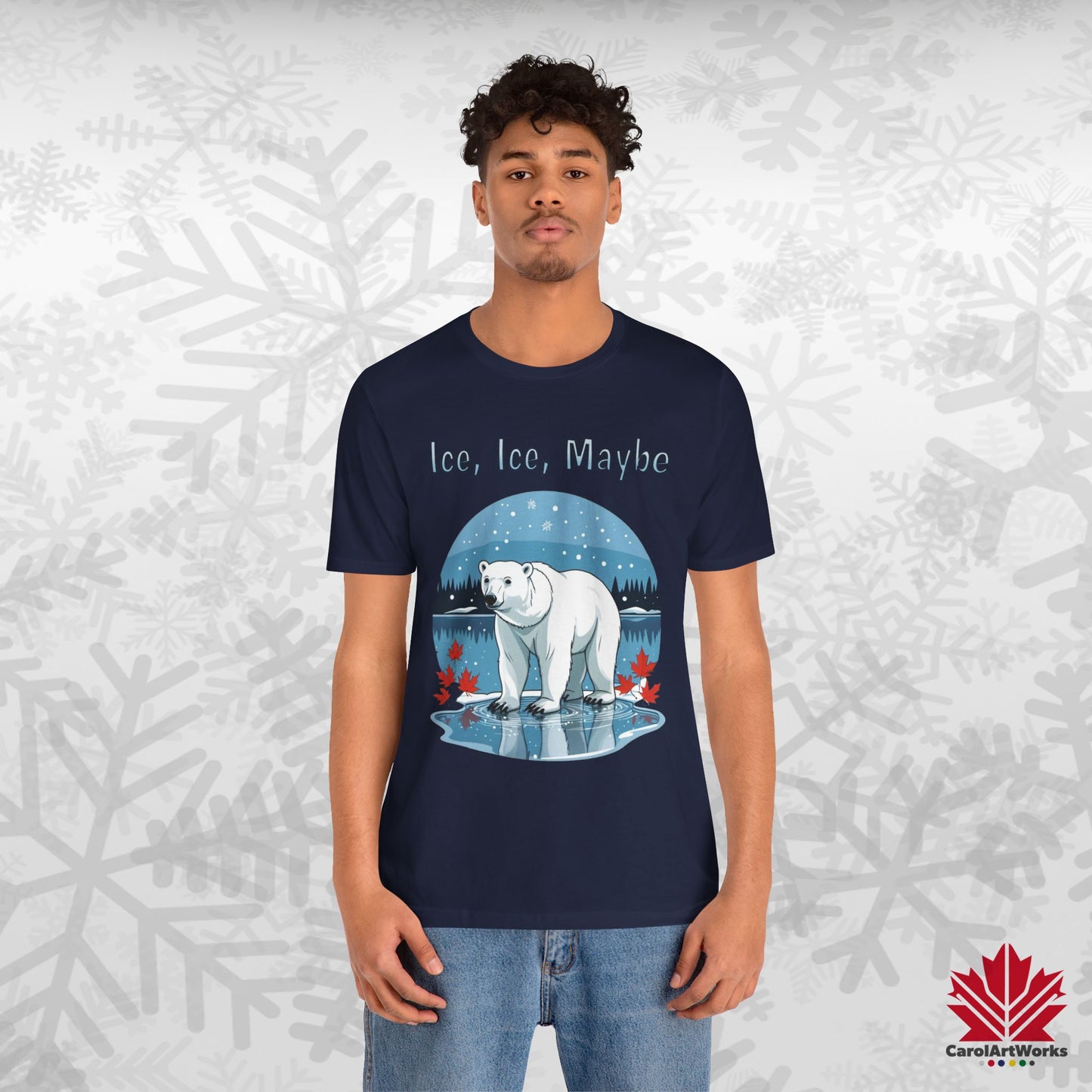 Ice Ice Maybe | Polar Bear Christmas Shirt | Funny Canadian Holiday Tee – Premium Cotton Gift