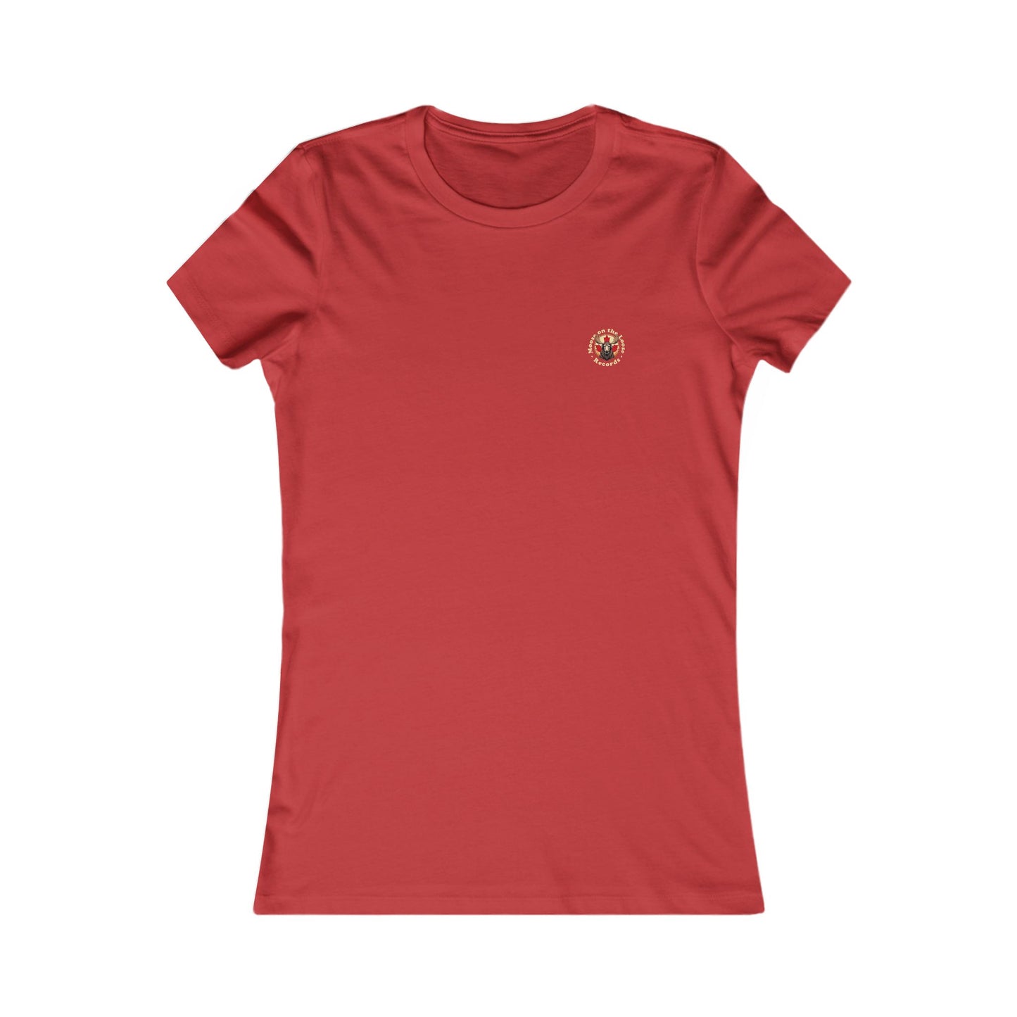 “Moose on the Loose Records” Women’s Fitted Tee – A Hit for Every Playlist