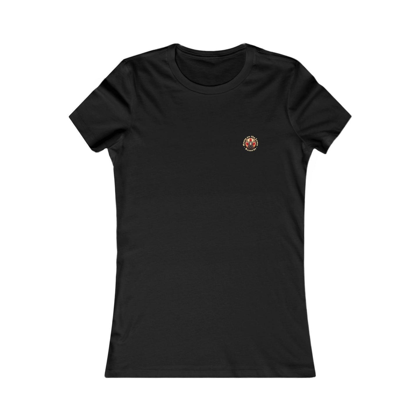 “Moose on the Loose Records” Women’s Fitted Tee – A Hit for Every Playlist