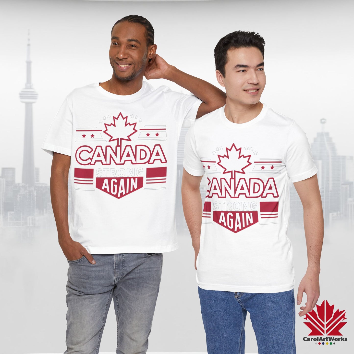 “Canada Strong Again” Unisex Short Sleeve Tee – Comfortable Casual Wear