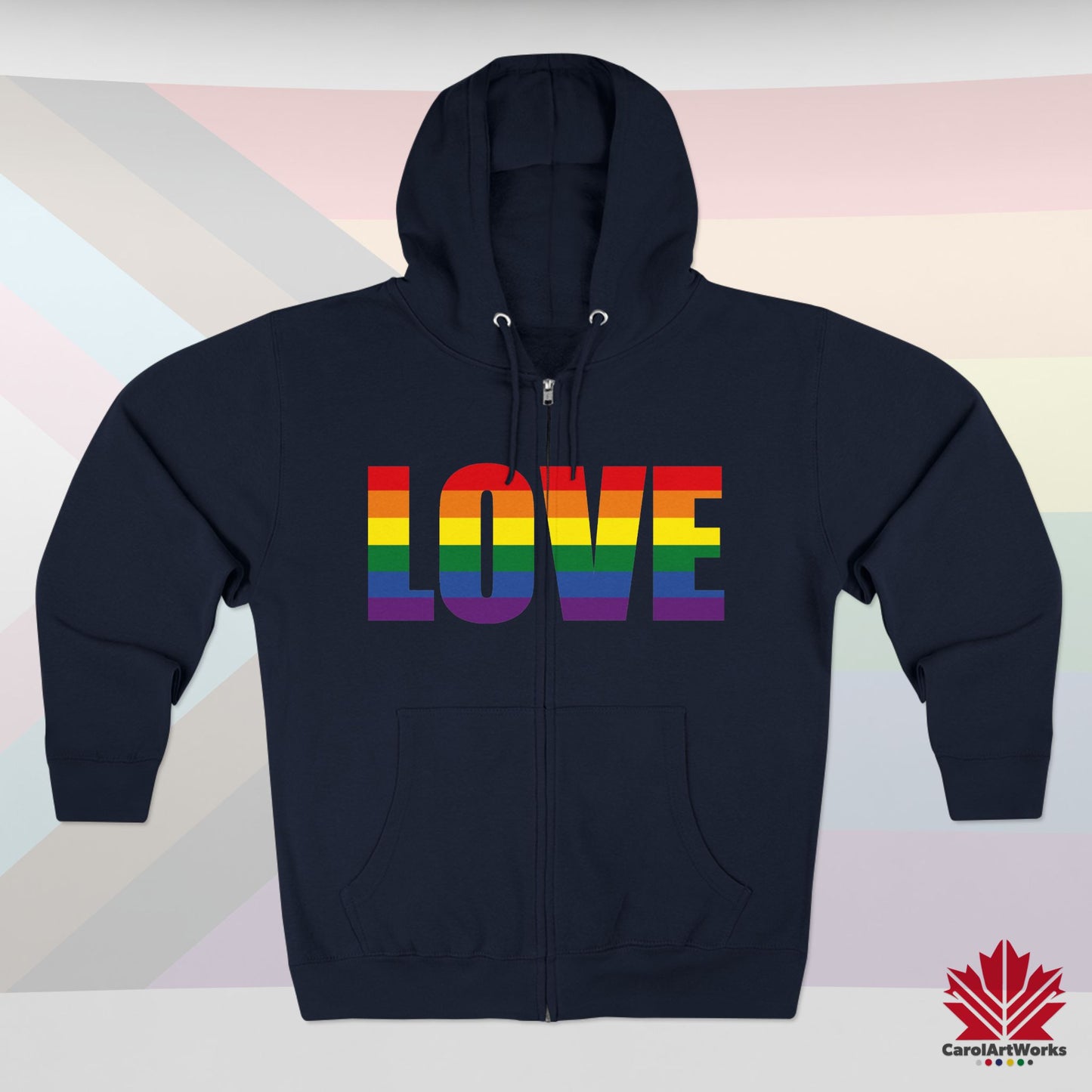 LOVE - Soft Zip Hoodie for Cool Days
