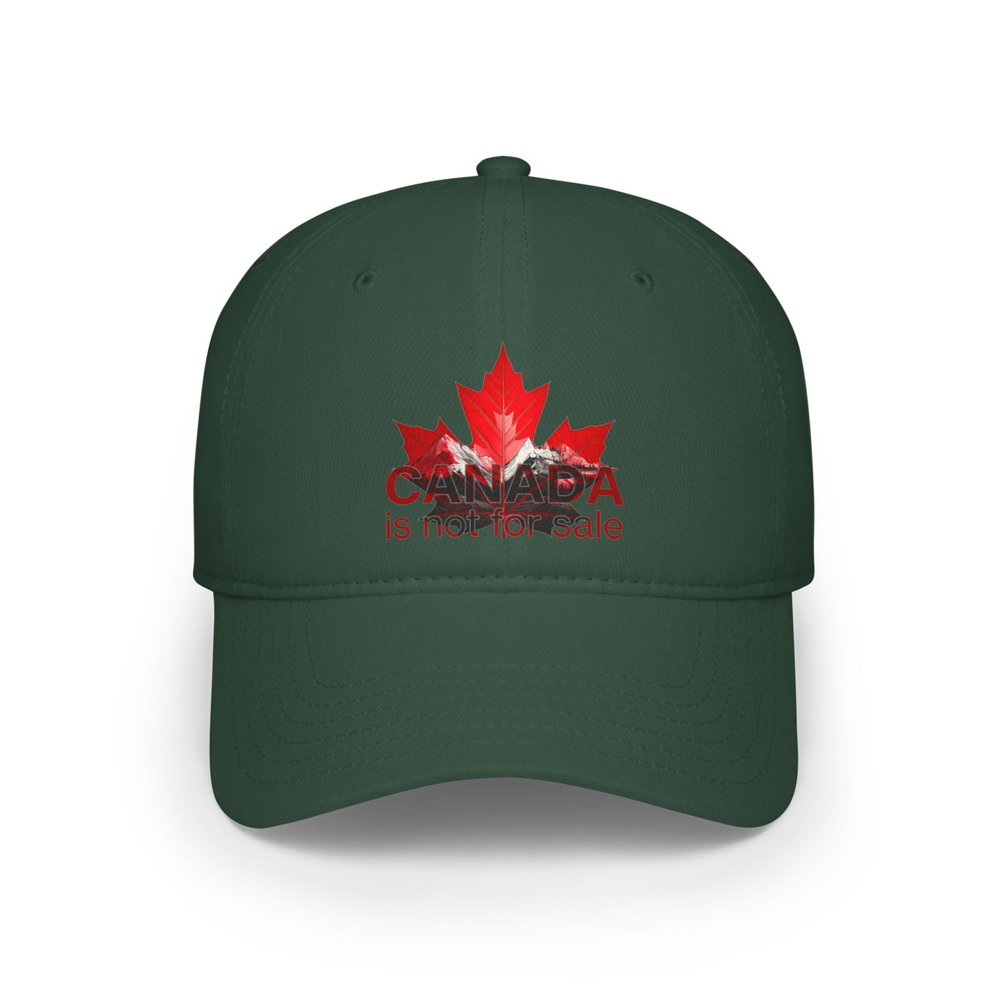 Casquette de baseball « Le Canada n'est pas à vendre » – Feuille d'érable rouge et montagnes, chapeau canadien