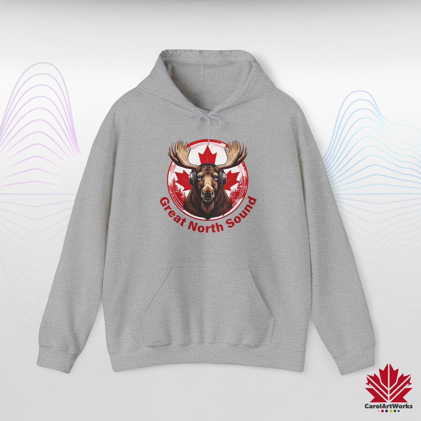 Sweat à capuche « Great North Sound » à l'ambiance canadienne chaleureuse