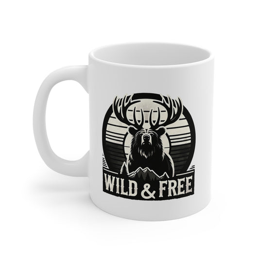 "Wild & Free" Ceramic Mug for Nature Lovers (11oz, 15oz, 20oz)