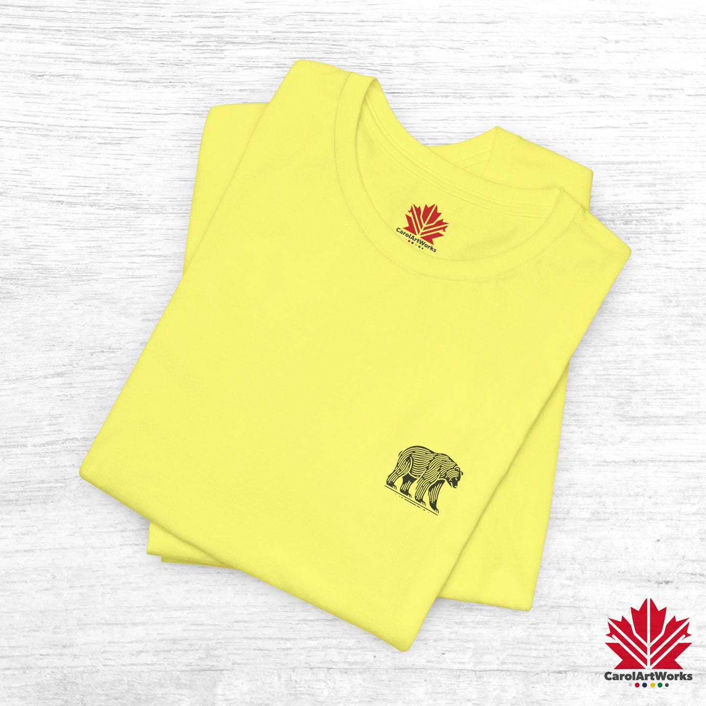 scandinavian minimalistic BEAR Design Unisex Short Sleeve Tee - Soft and Comfortable, Perfect for Everyday Wear and Nature Lovers