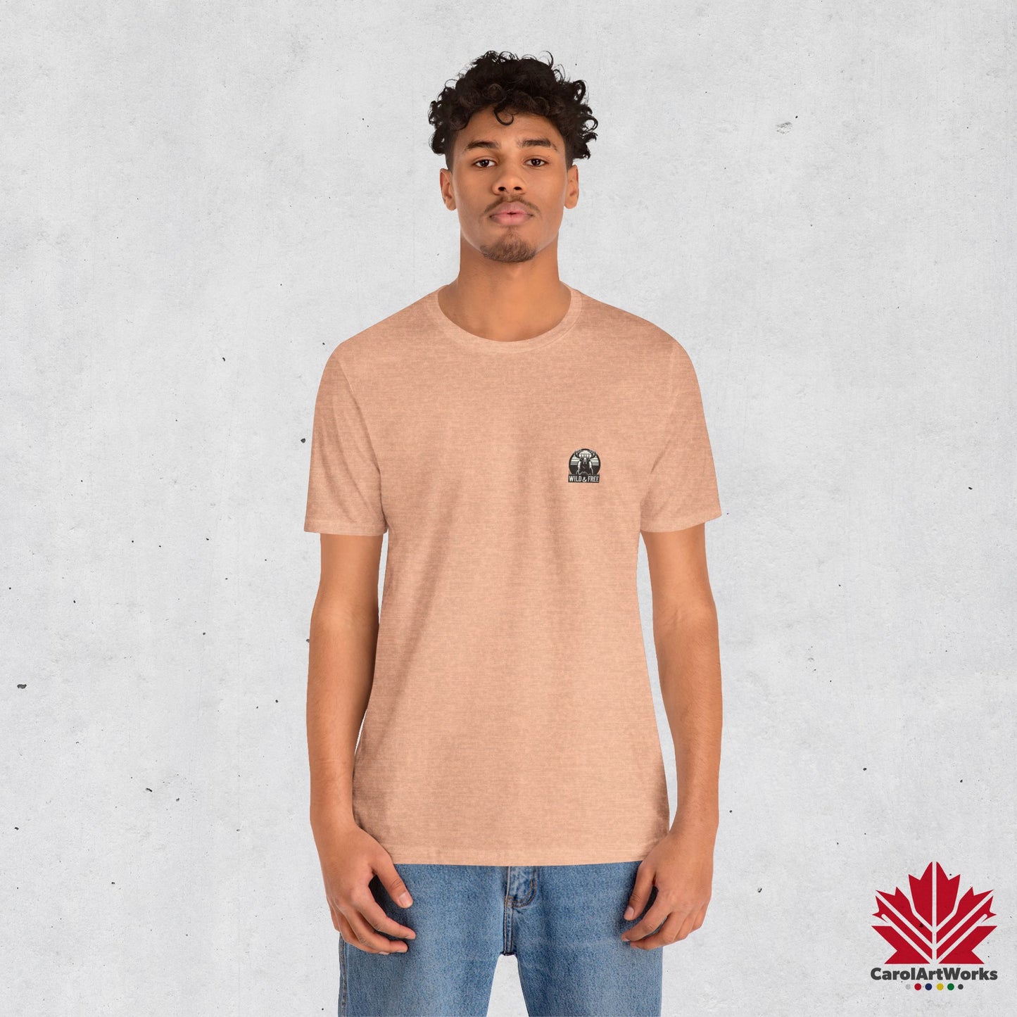 “Wild & Free” Unisex Short Sleeve Tee – Nature Inspired Graphic T-Shirt