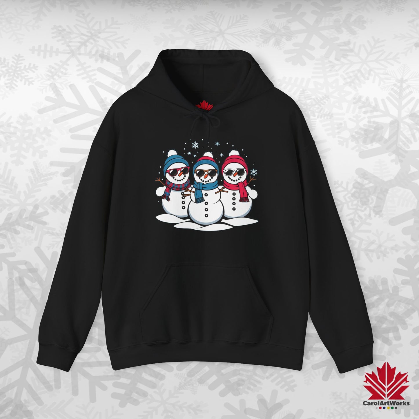 Cool Snow Squad Hoodie | Funny Snowman Christmas Hoodie | Canadian Fleece Hoodie – Premium Cotton Blend