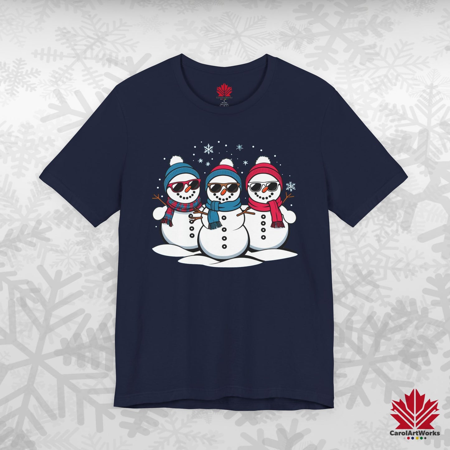 Cool Snow Squad | Funny Snowman Christmas Shirt | Matching Family Tee – Canadian-Made, Premium Cotton