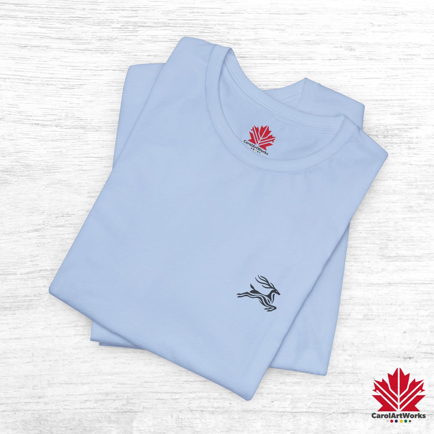scandinavian minimalistic DEER Design Unisex Short Sleeve Tee - Soft and Comfortable, Perfect for Everyday Wear and Nature Lovers