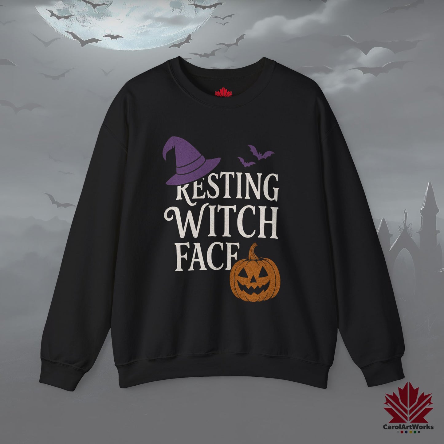 Resting Witch Face – Unisex Sweatshirt for Halloween Lovers