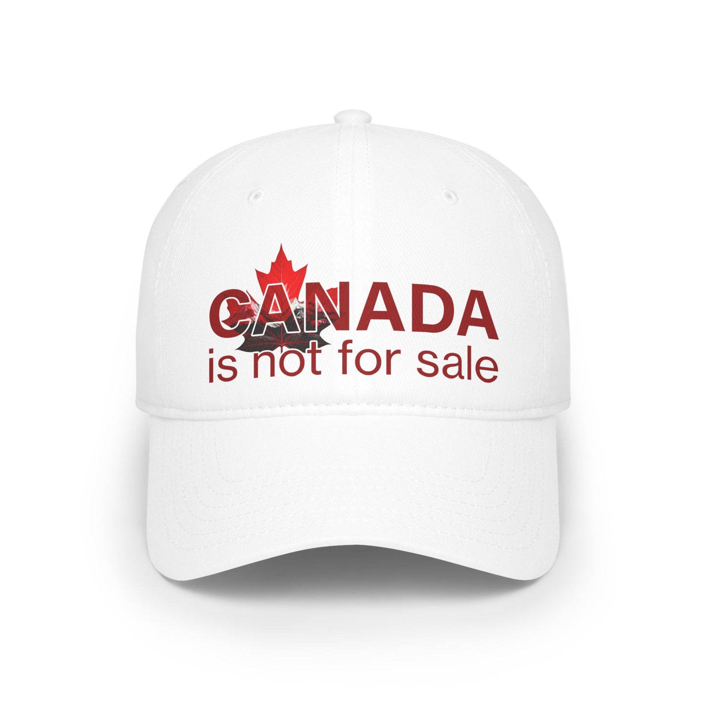 Casquette de baseball « Le Canada n'est pas à vendre » – Feuille d'érable rouge et montagnes, chapeau canadien