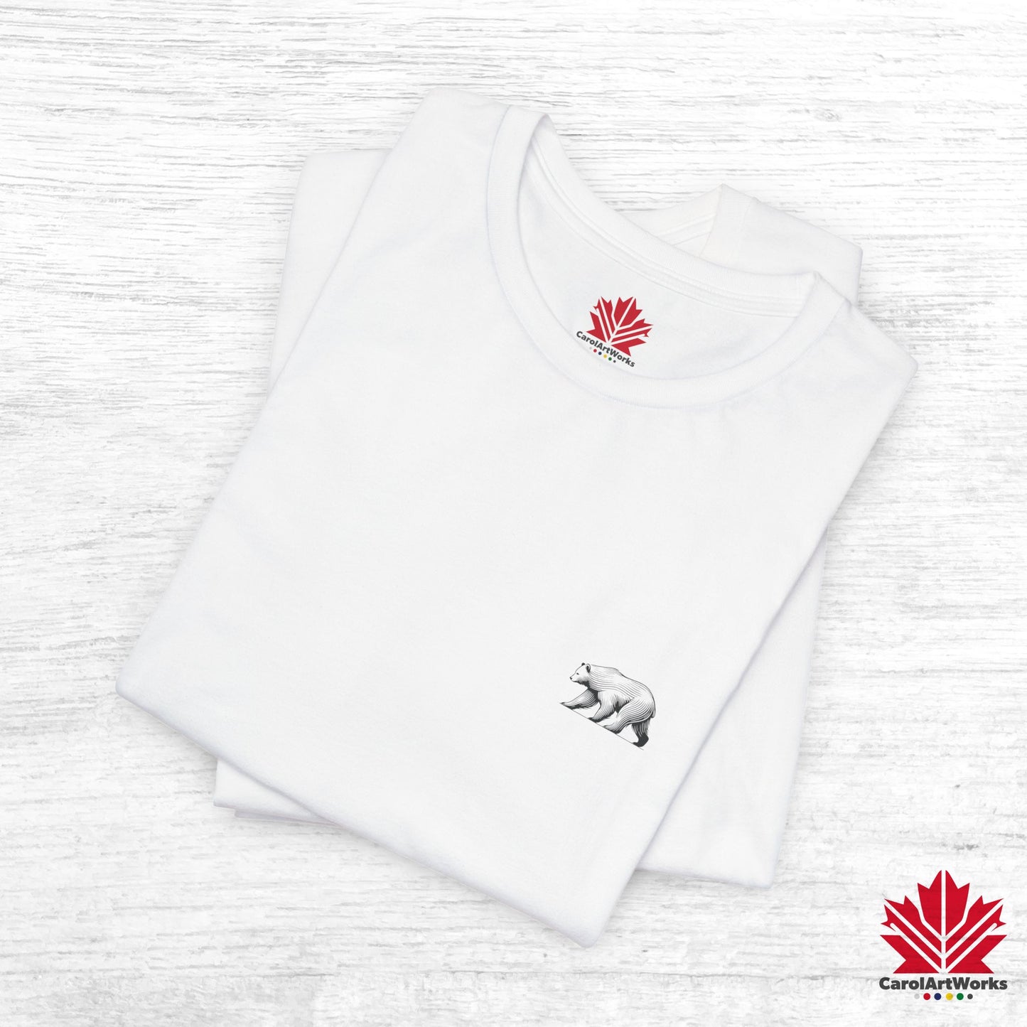 scandinavian minimalistic BEAR Design Unisex Short Sleeve Tee - Soft and Comfortable, Perfect for Everyday Wear and Nature Lovers