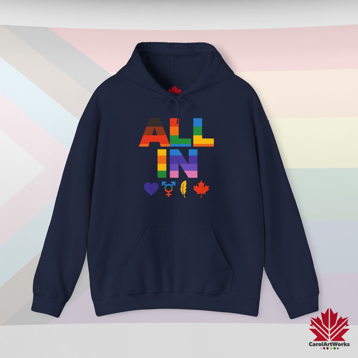 TOUT EN Cœur. Voix. Fierté. - Sweat à capuche Fierté chaud et confortable