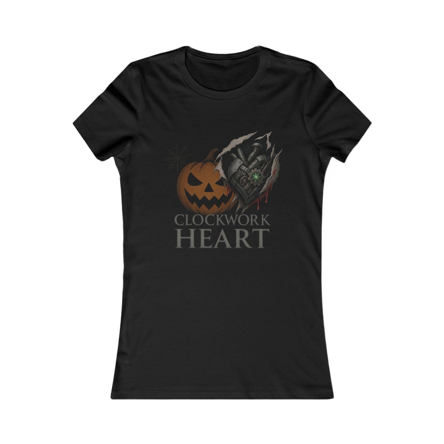 Clockwork Heart – Gothic Halloween T-Shirt for Women - Steampunk Heart Design