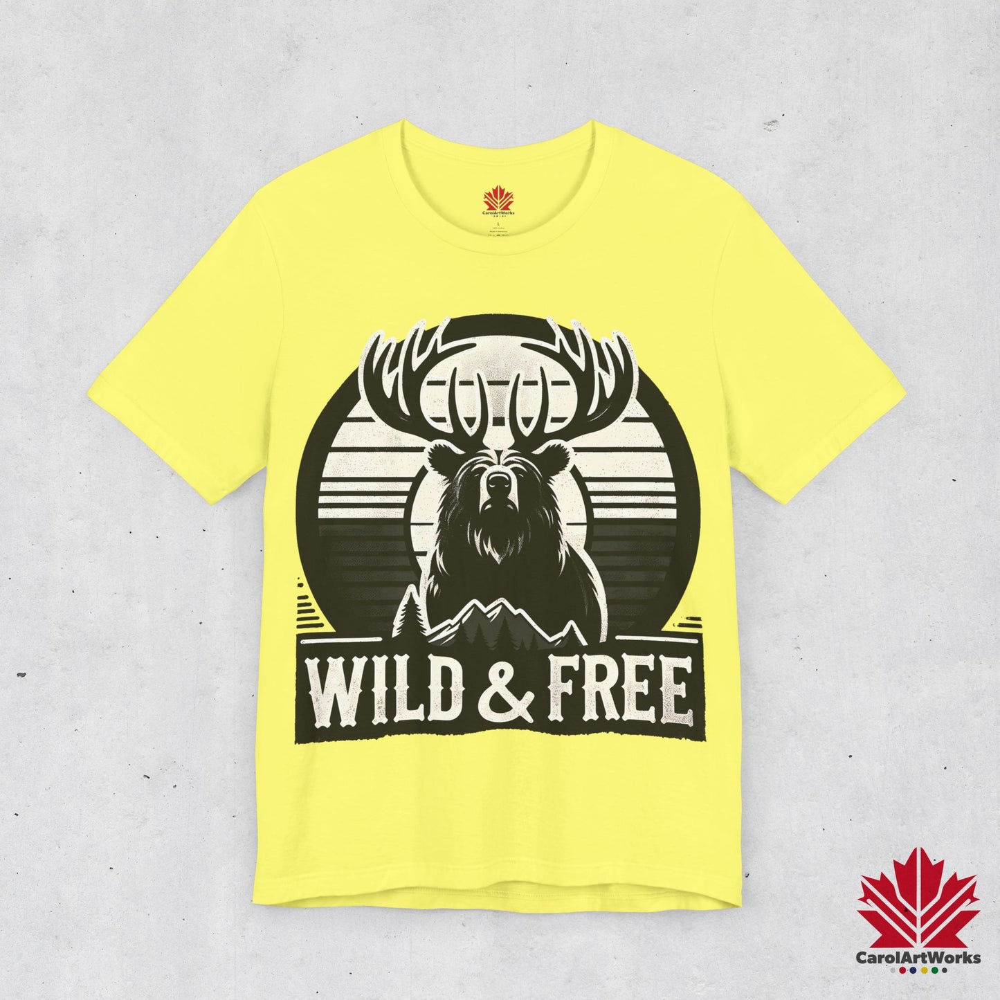 “Wild & Free” Unisex Short Sleeve Tee – Nature Inspired Graphic T-Shirt