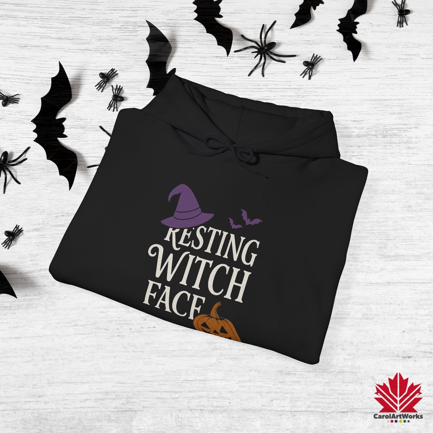 Resting Witch Face – Funny Halloween Hoodie - Spooky & Sarcastic Witch Design