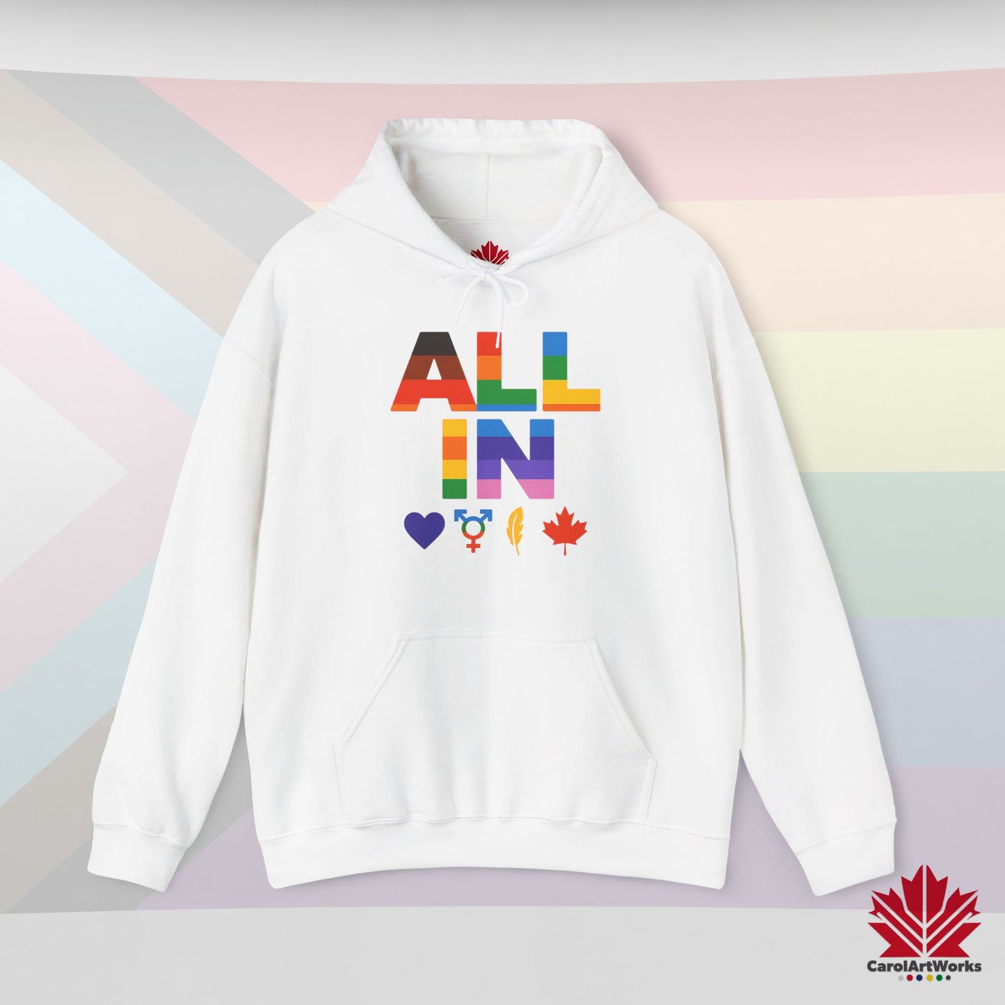TOUT EN Cœur. Voix. Fierté. - Sweat à capuche Fierté chaud et confortable