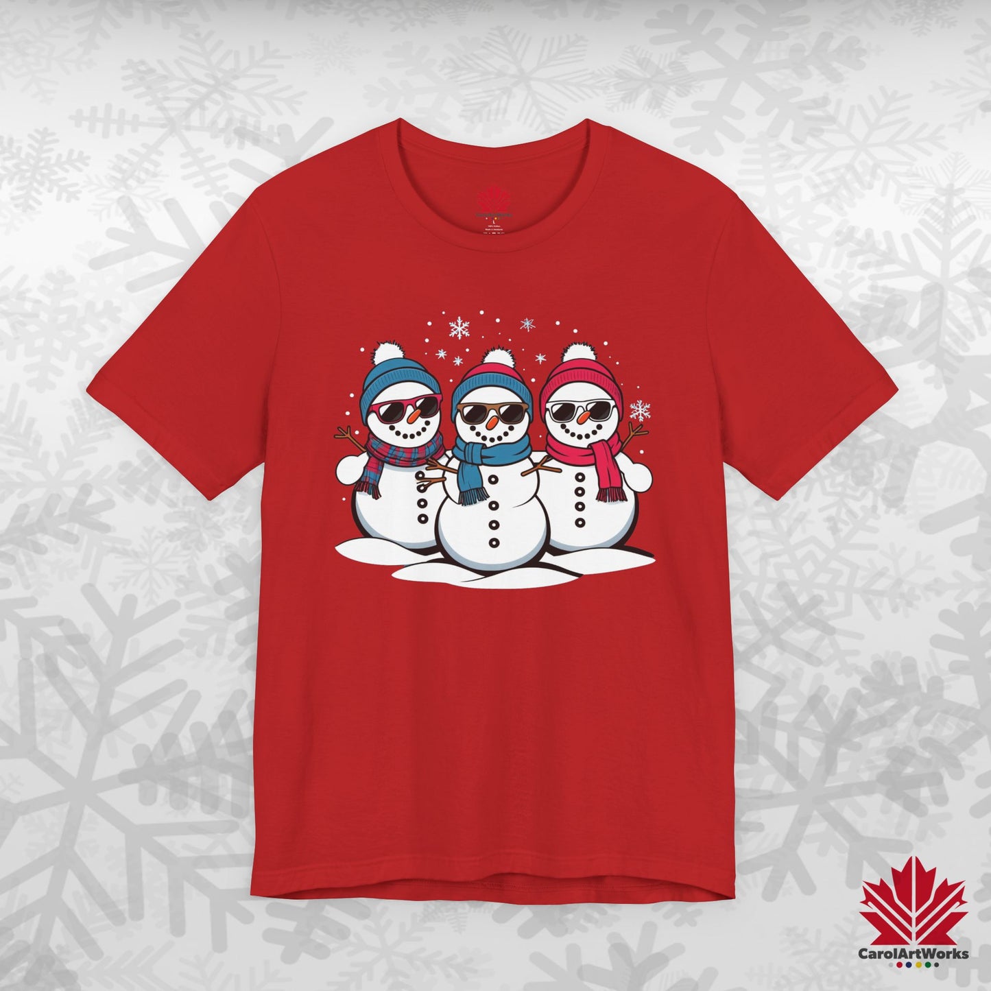 Cool Snow Squad | Funny Snowman Christmas Shirt | Matching Family Tee – Canadian-Made, Premium Cotton