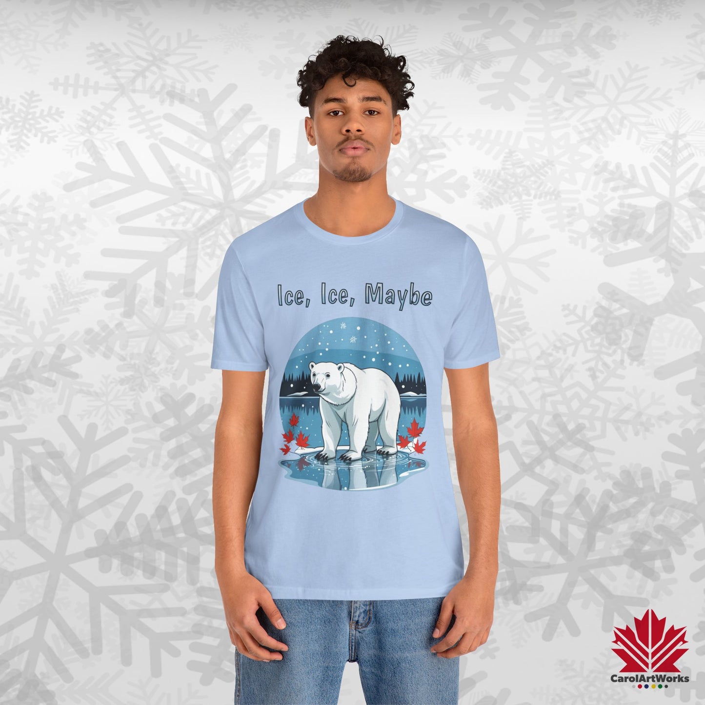 Ice Ice Maybe | Polar Bear Christmas Shirt | Funny Canadian Holiday Tee – Premium Cotton Gift