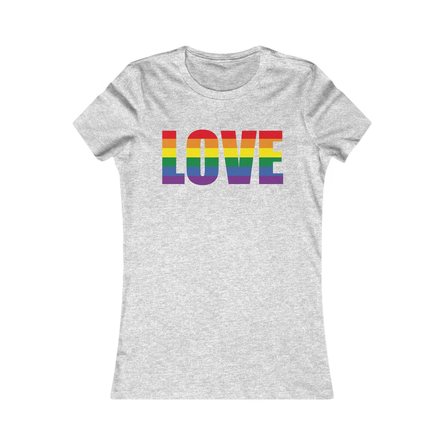 LOVE - Feminine Fit Tee with Bold Heart