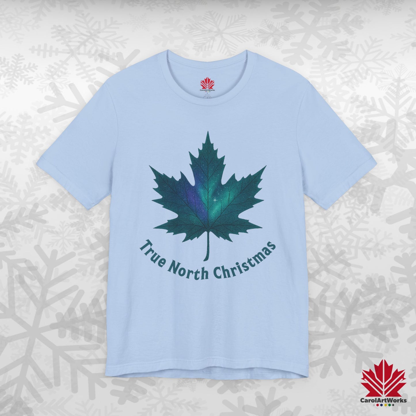 True North Christmas | Maple Leaf Holiday Tee | Proudly Canadian Christmas Shirt – Premium Cotton Gift