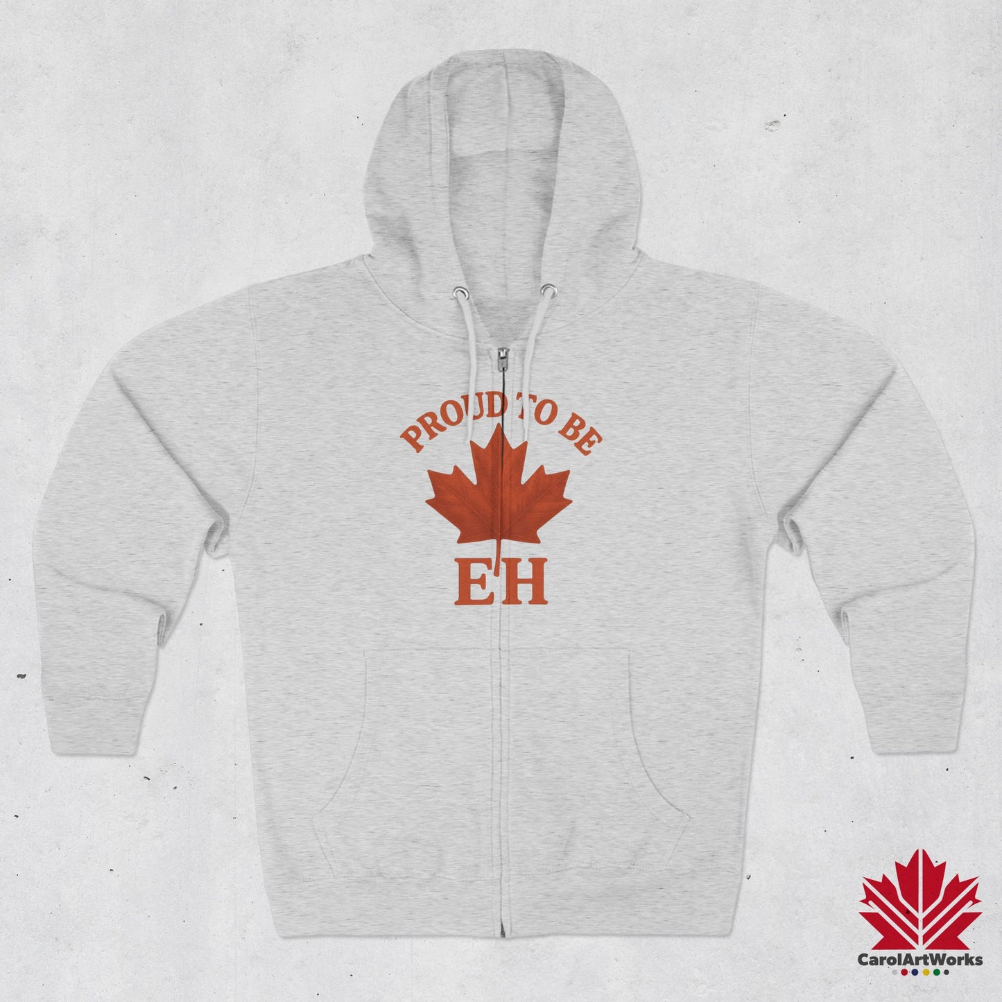 Fier d'être EH – Sweat à capuche zippé avec humour nordique