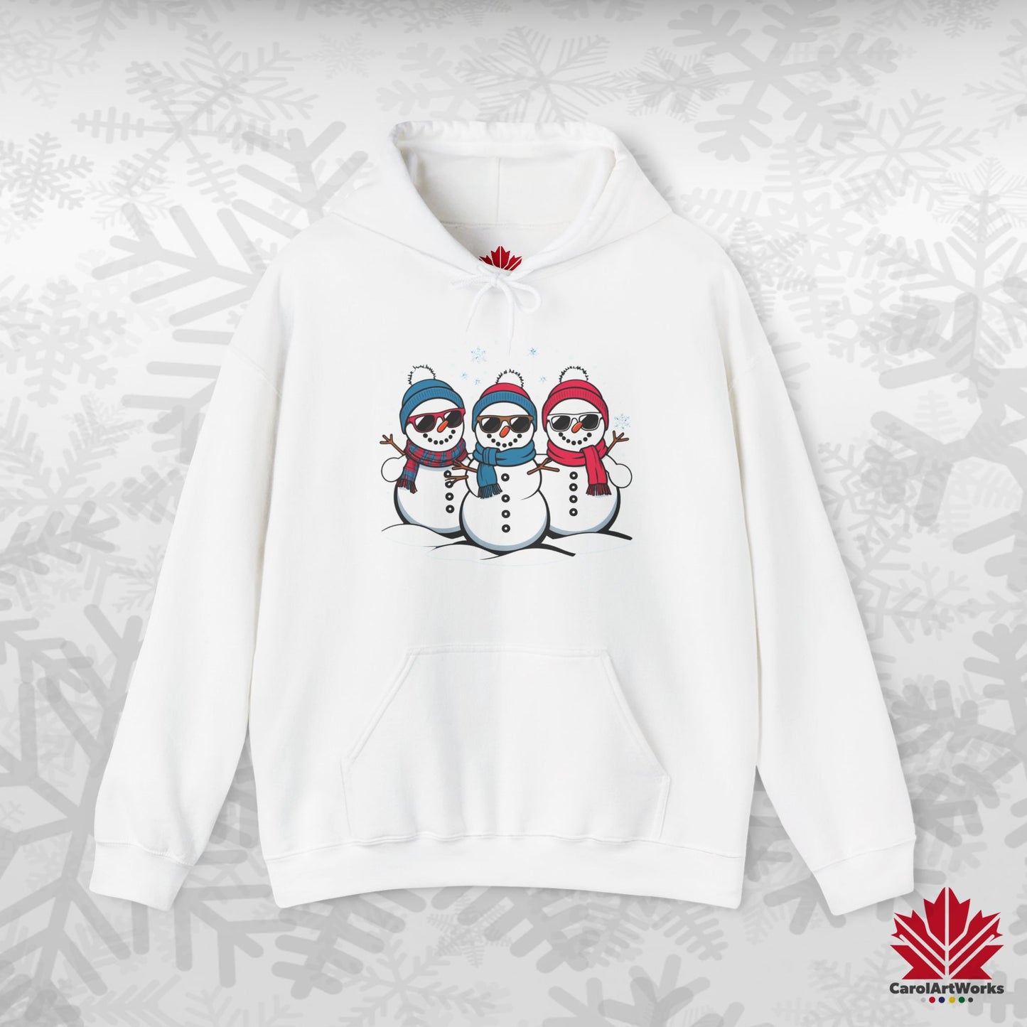 Cool Snow Squad Hoodie | Funny Snowman Christmas Hoodie | Canadian Fleece Hoodie – Premium Cotton Blend
