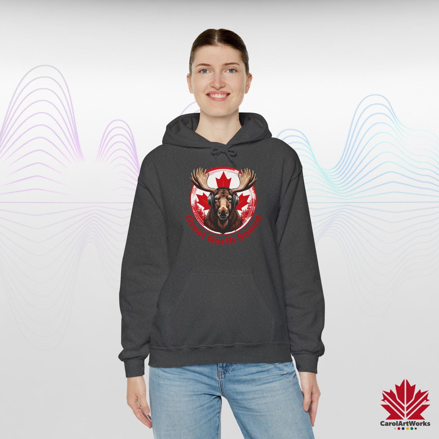 Sweat à capuche « Great North Sound » à l'ambiance canadienne chaleureuse