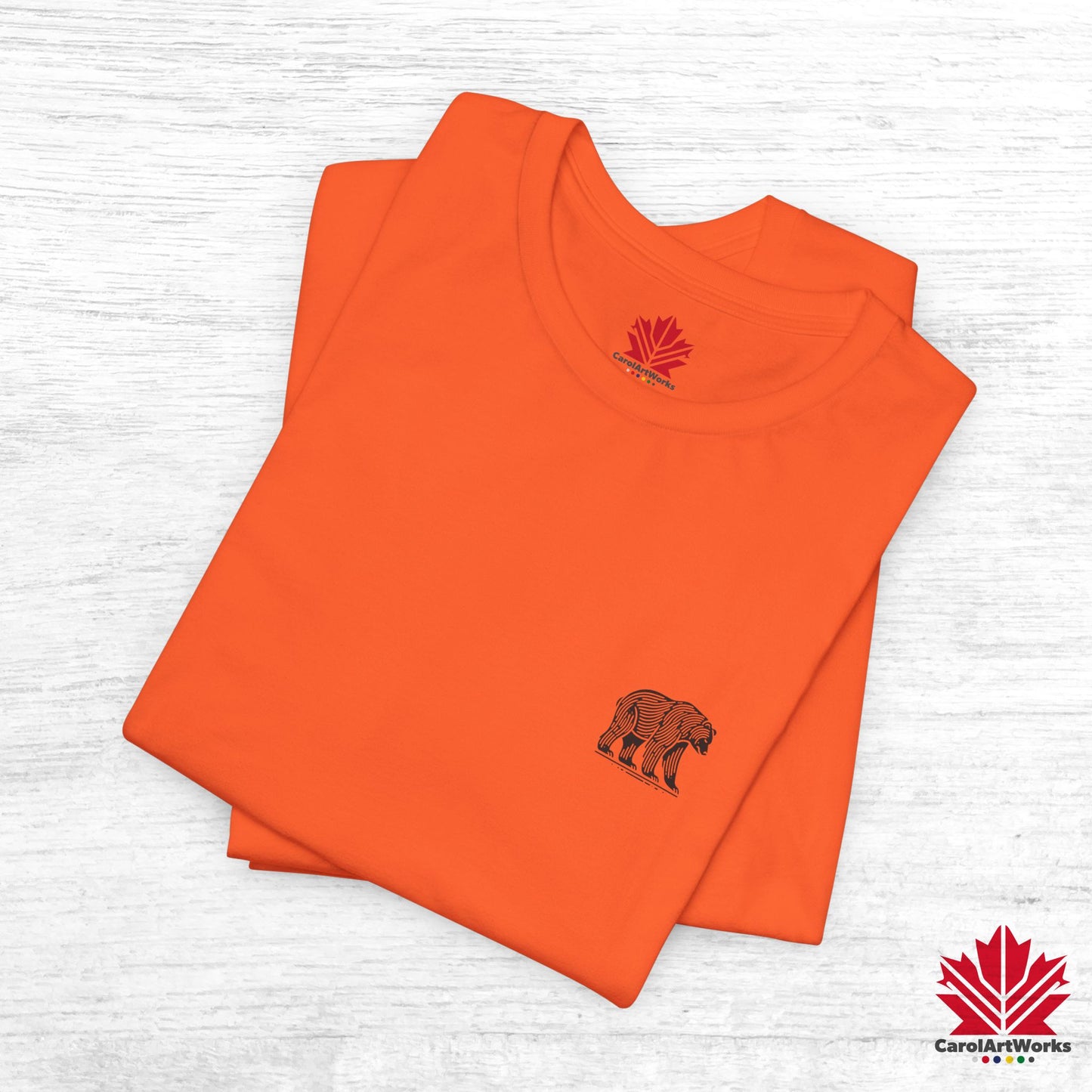 scandinavian minimalistic BEAR Design Unisex Short Sleeve Tee - Soft and Comfortable, Perfect for Everyday Wear and Nature Lovers