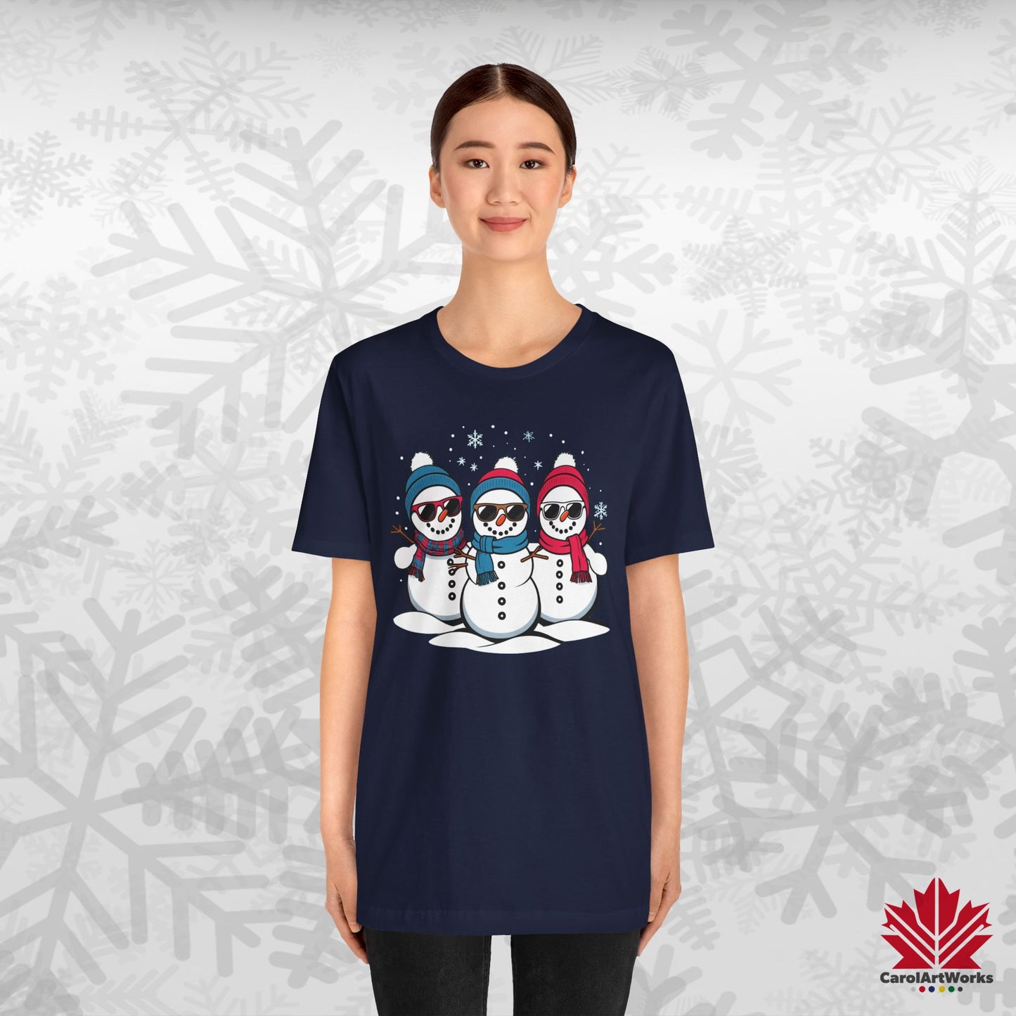 Cool Snow Squad | Funny Snowman Christmas Shirt | Matching Family Tee – Canadian-Made, Premium Cotton