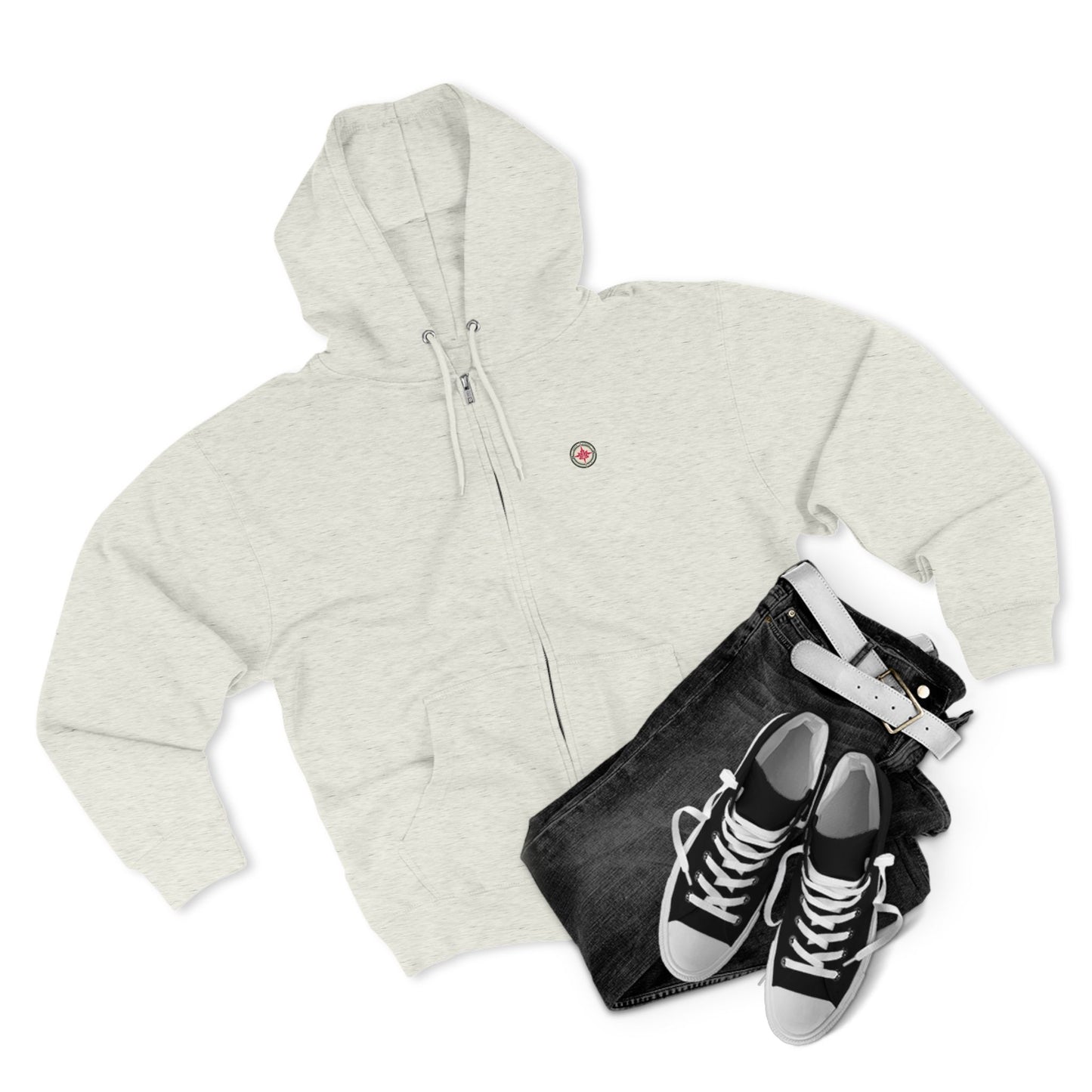 “North Strong” Compass Design Unisex Zip Hoodie – Navigate Adventure with Canadian Pride
