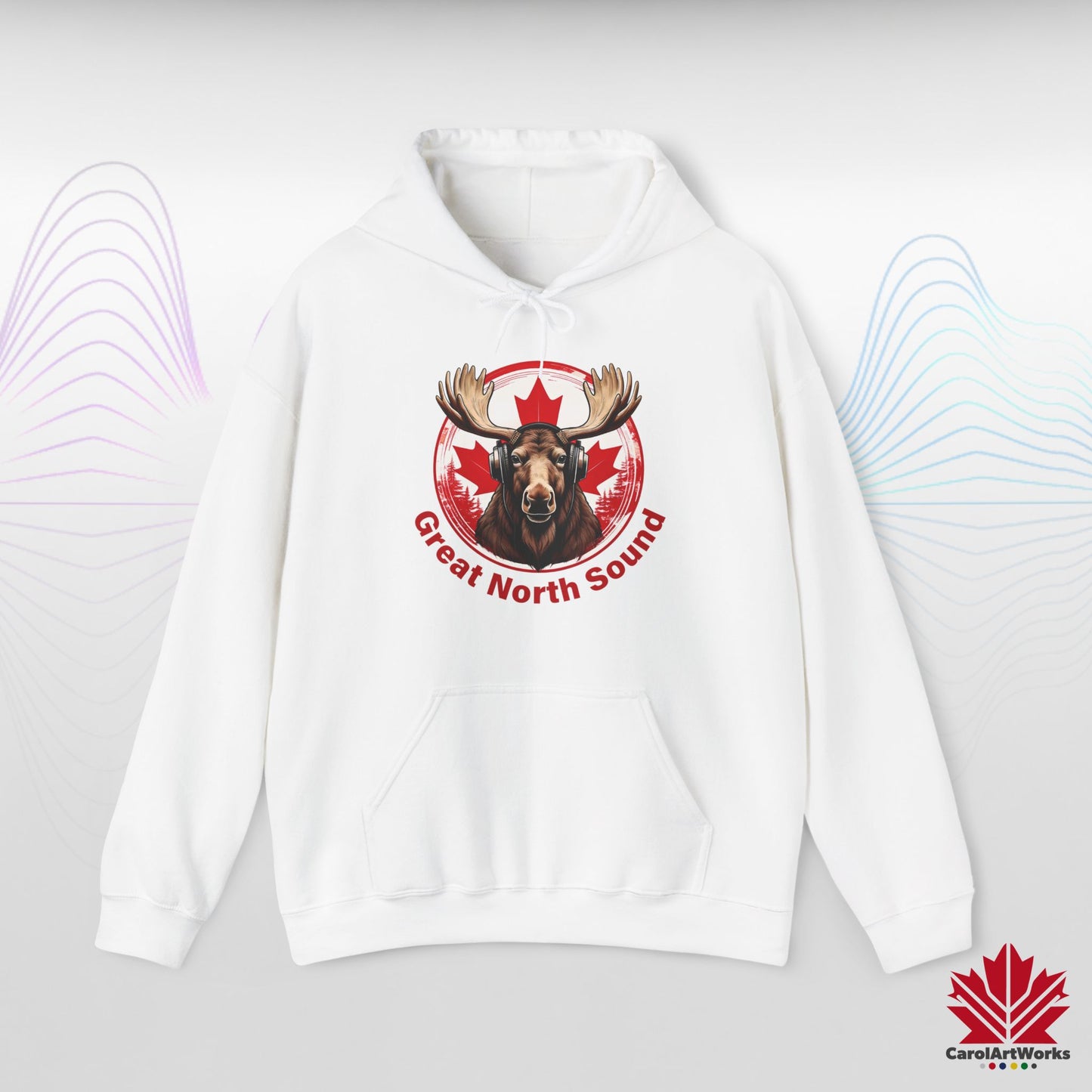 Sweat à capuche « Great North Sound » à l'ambiance canadienne chaleureuse