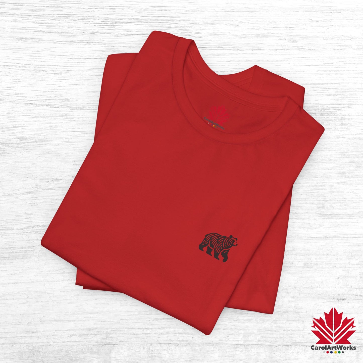 scandinavian minimalistic BEAR Design Unisex Short Sleeve Tee - Soft and Comfortable, Perfect for Everyday Wear and Nature Lovers