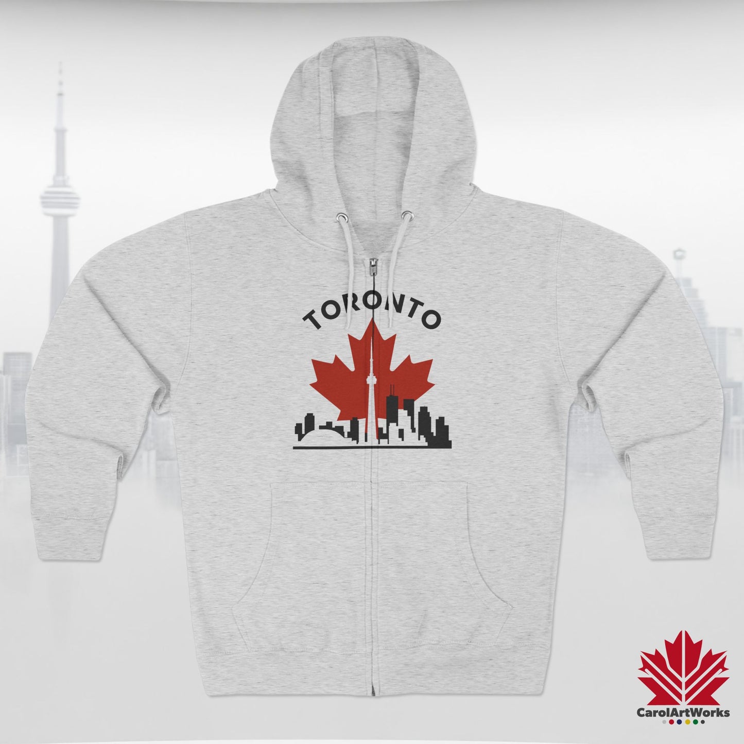 Sweat à capuche zippé Toronto Leafline pour des balades en ville en toute saison