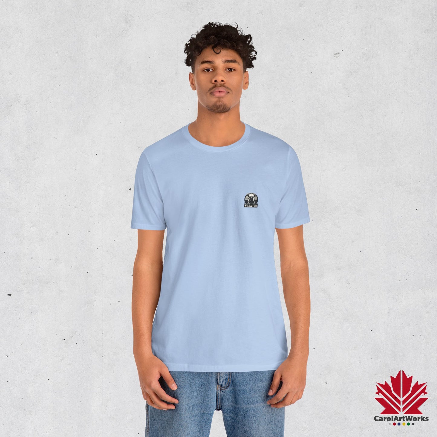 “Wild & Free” Unisex Short Sleeve Tee – Nature Inspired Graphic T-Shirt