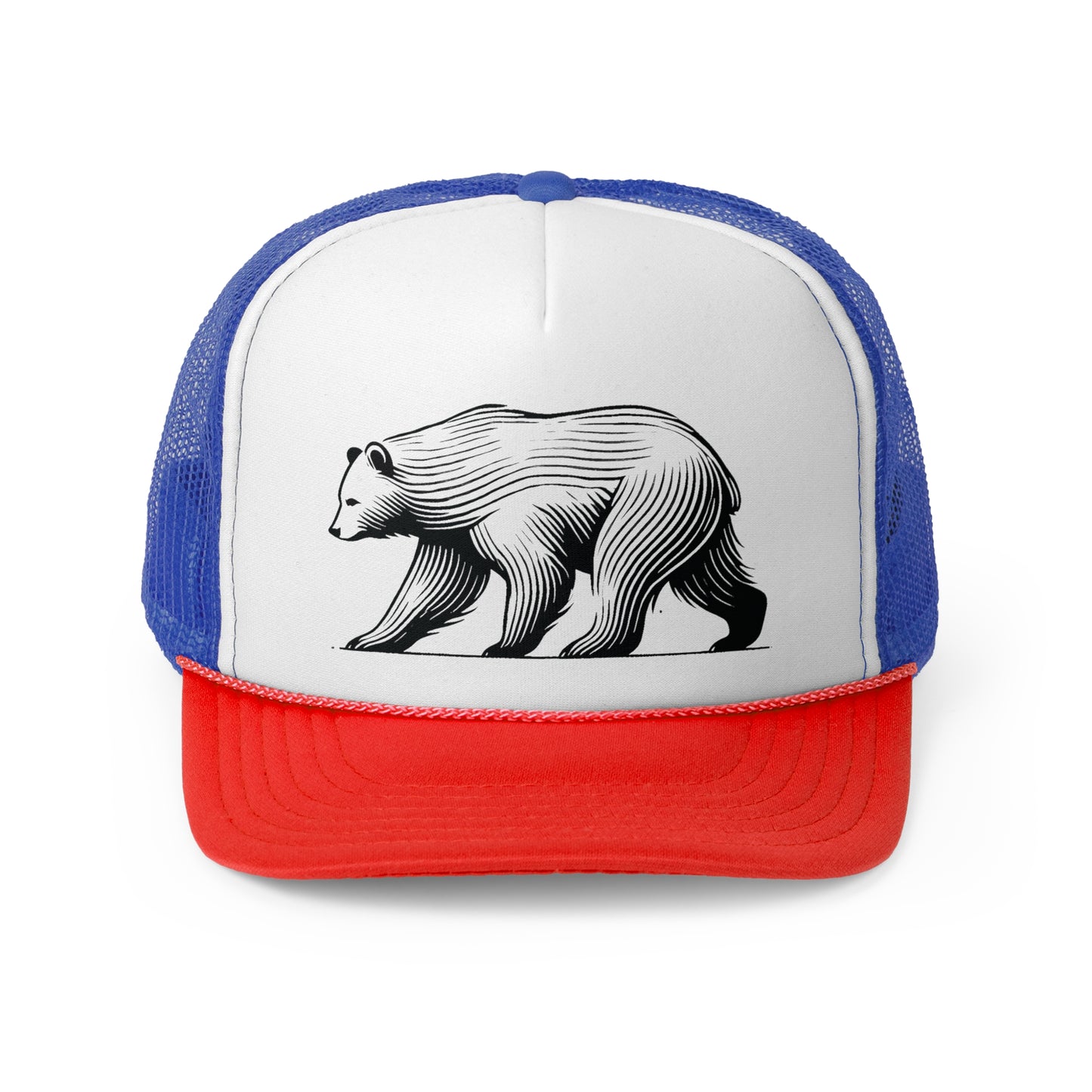 scandinavian minimalistic BEAR Design Trucker Cap β Outdoor Adventure Hat for Nature Lovers