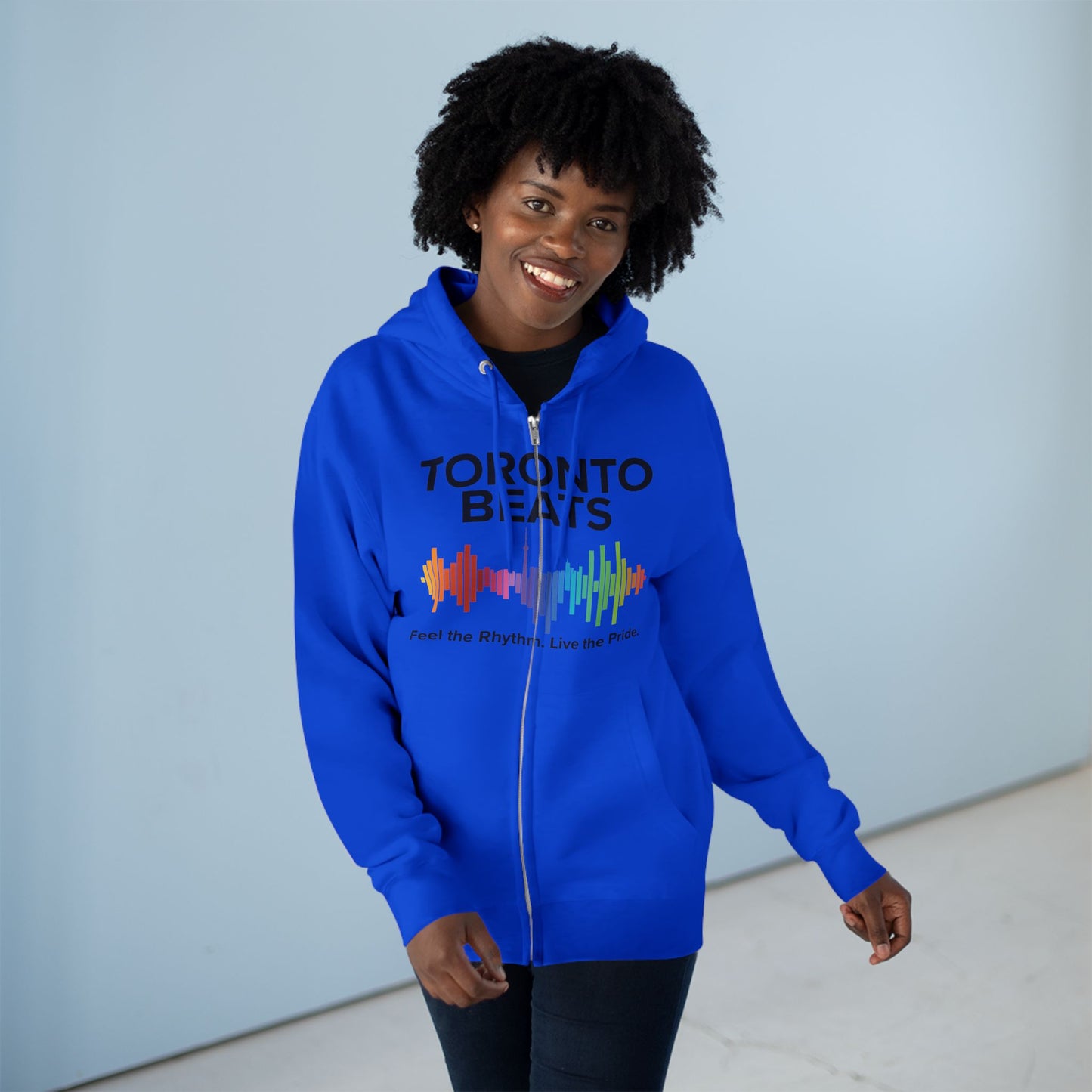 Sweat à capuche zippé Toronto Beats – Cool en ville avec un rythme chaleureux.