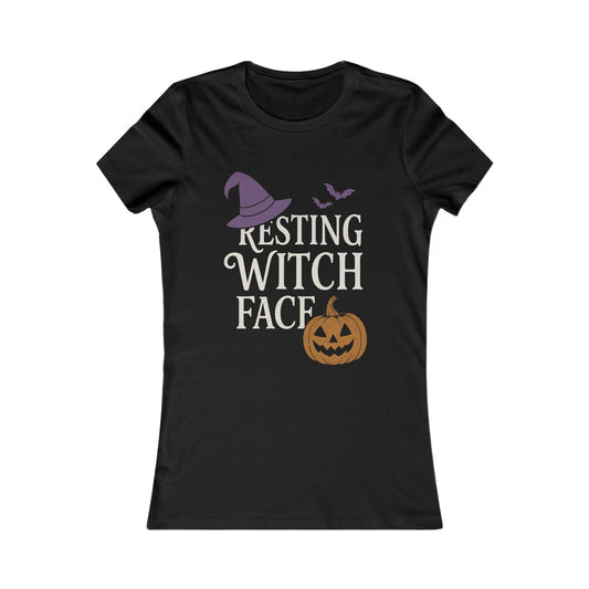 Resting Witch Face – Women’s Funny Halloween Shirt - Cute & Sassy Witch Design