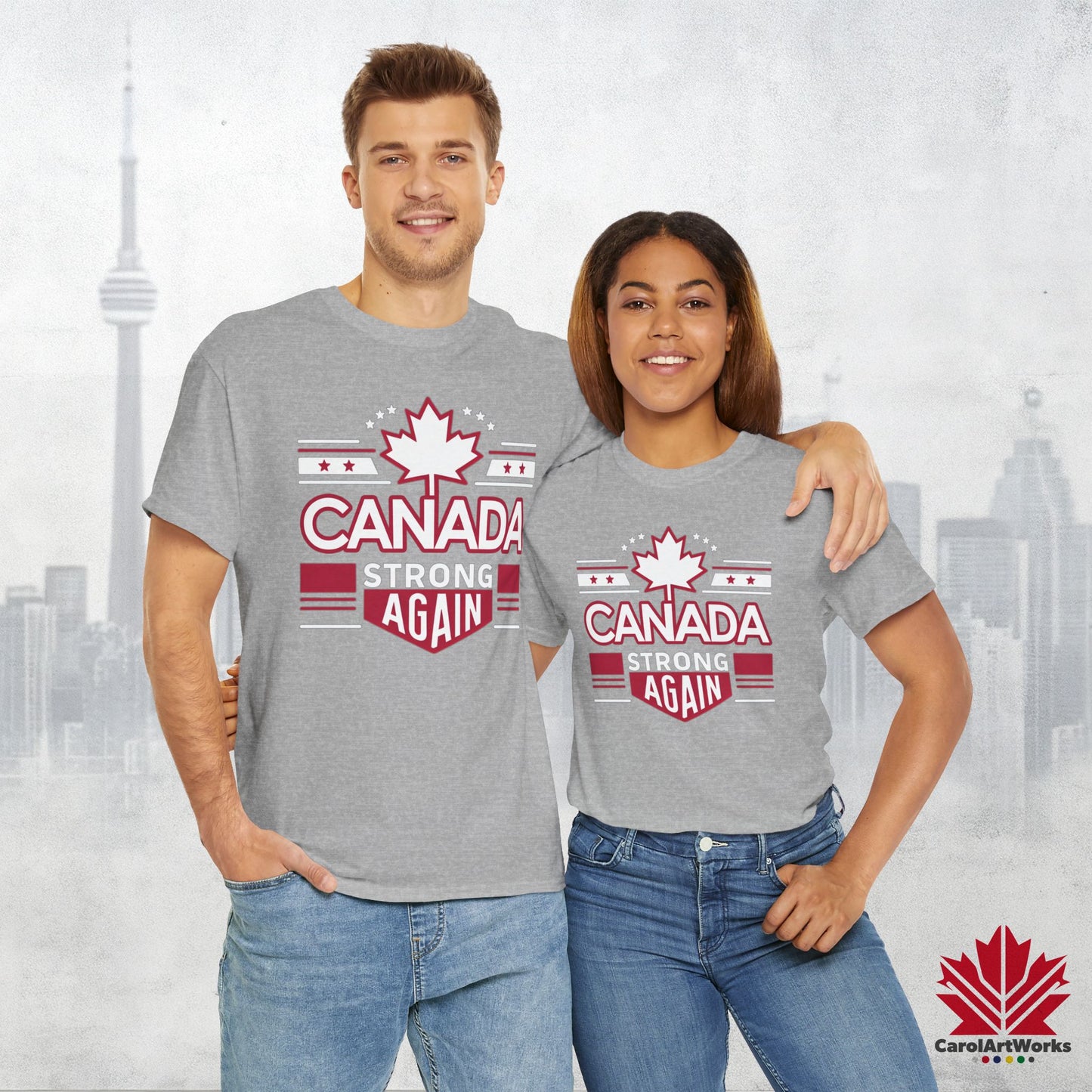 “Canada Strong Again” Unisex Cotton Tee – Comfortable Casual Wear