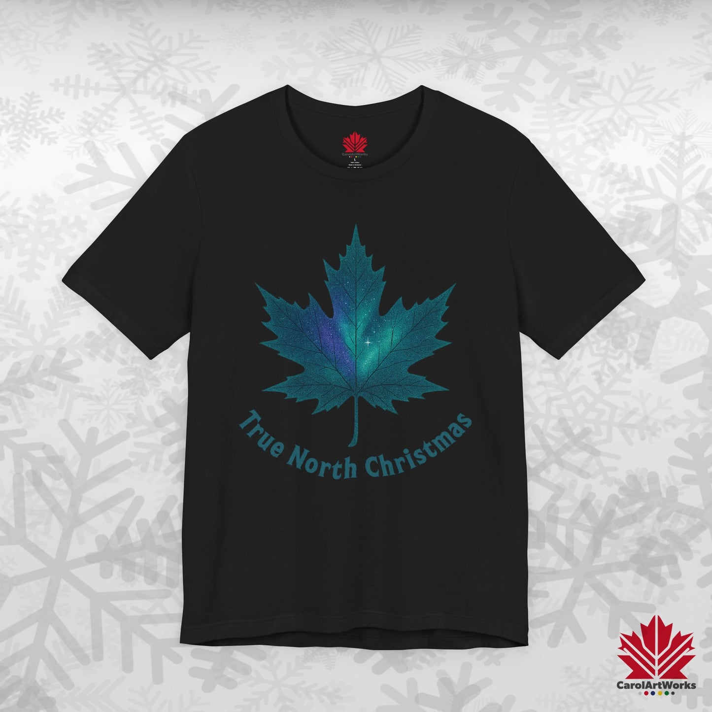 True North Christmas | Maple Leaf Holiday Tee | Proudly Canadian Christmas Shirt – Premium Cotton Gift