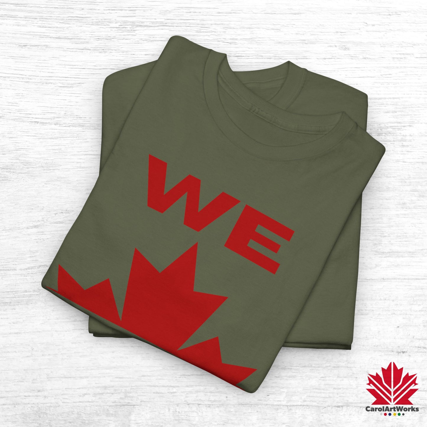 “WE CAN” with Maple Leaf Unisex Cotton Tee – Casual Comfort for Every Occasion