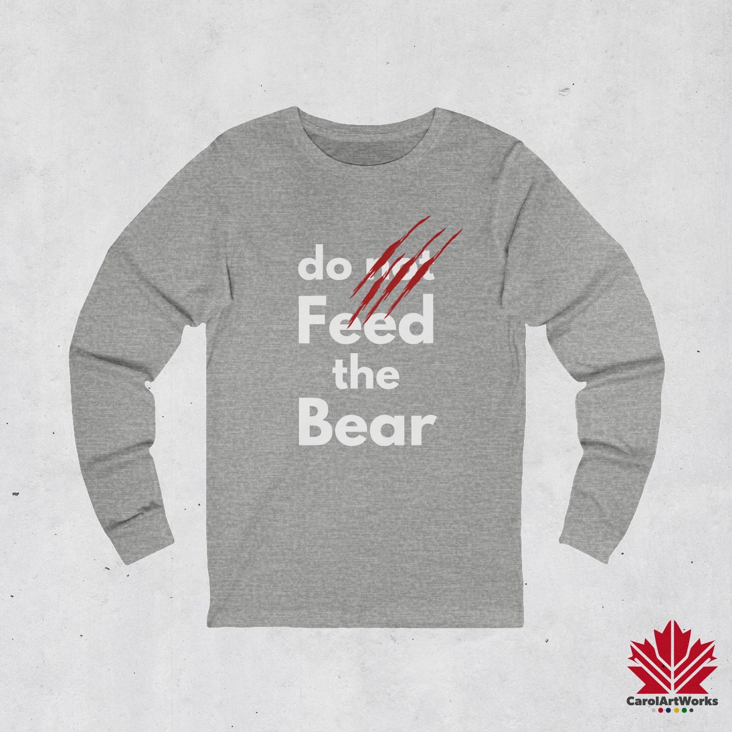 Funny “Do Feed the Bear” Unisex Long Sleeve Tee – for Outdoor Adventures