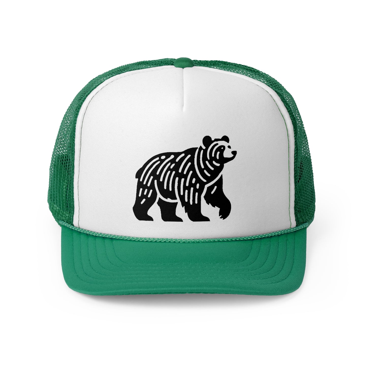 scandinavian minimalistic BEAR Design Trucker Cap – Outdoor Adventure Hat for Nature Lovers