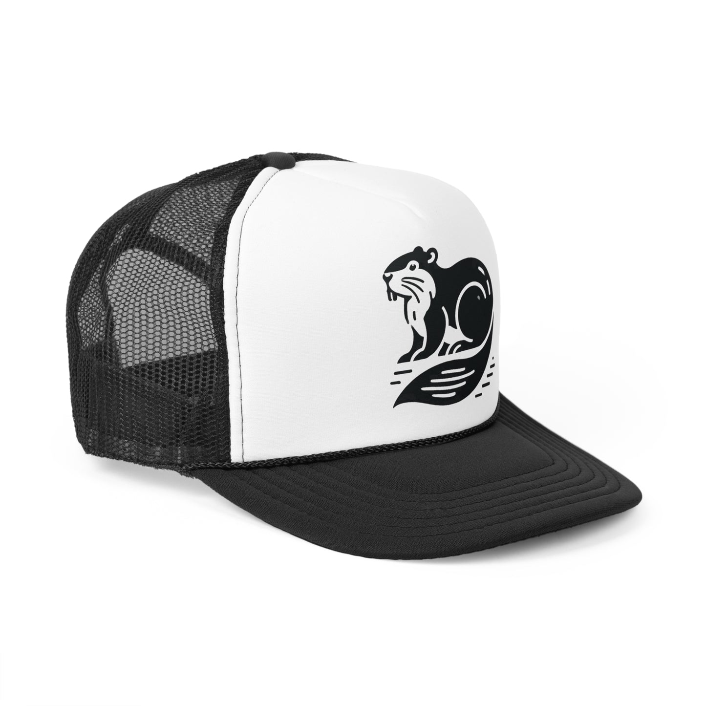 scandinavian minimalistic BEAVER Design Trucker Cap – Perfect for Outdoor Enthusiasts and Nature Lovers