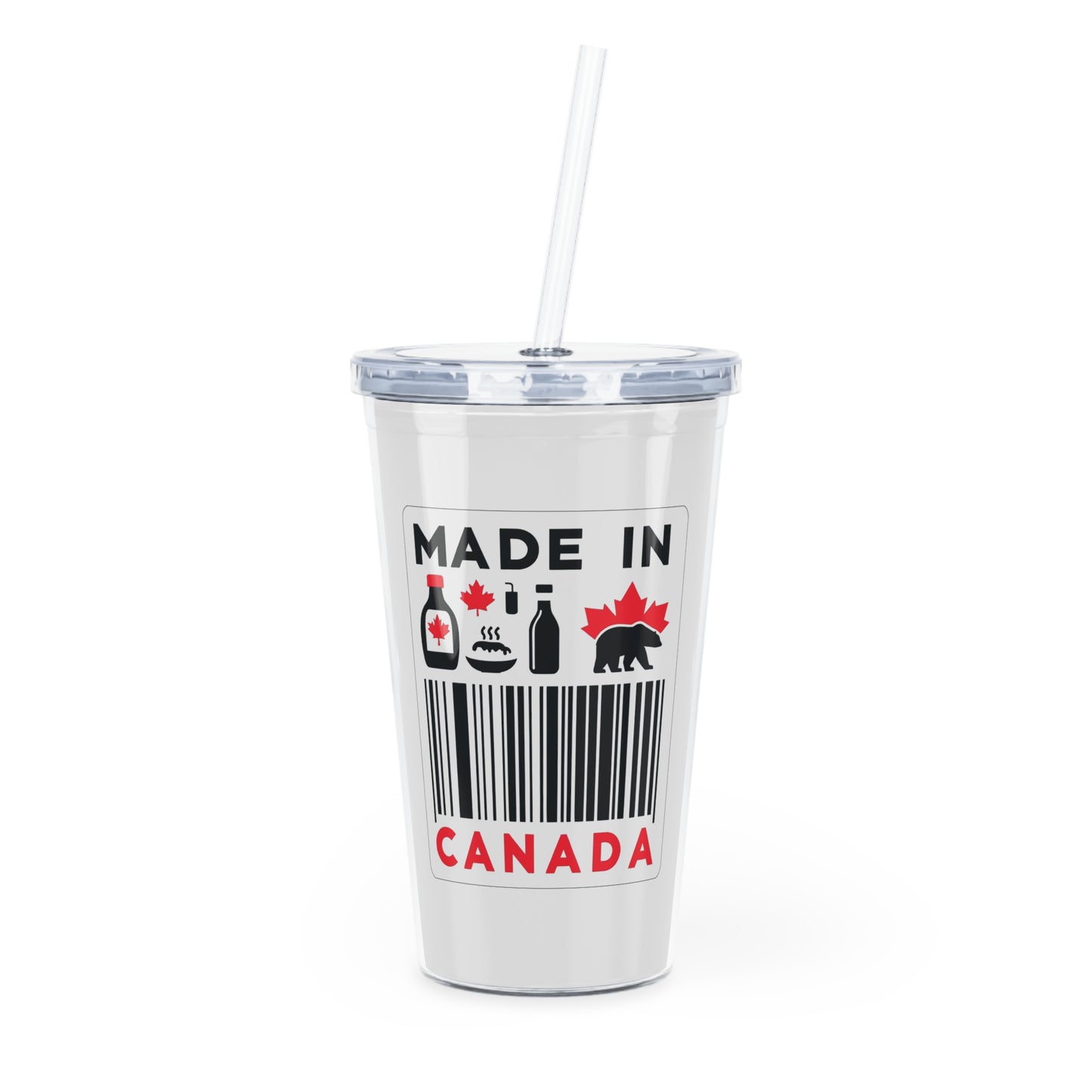 “Made in Canada” Tumbler with Straw – Perfect for Gifts and Celebrations