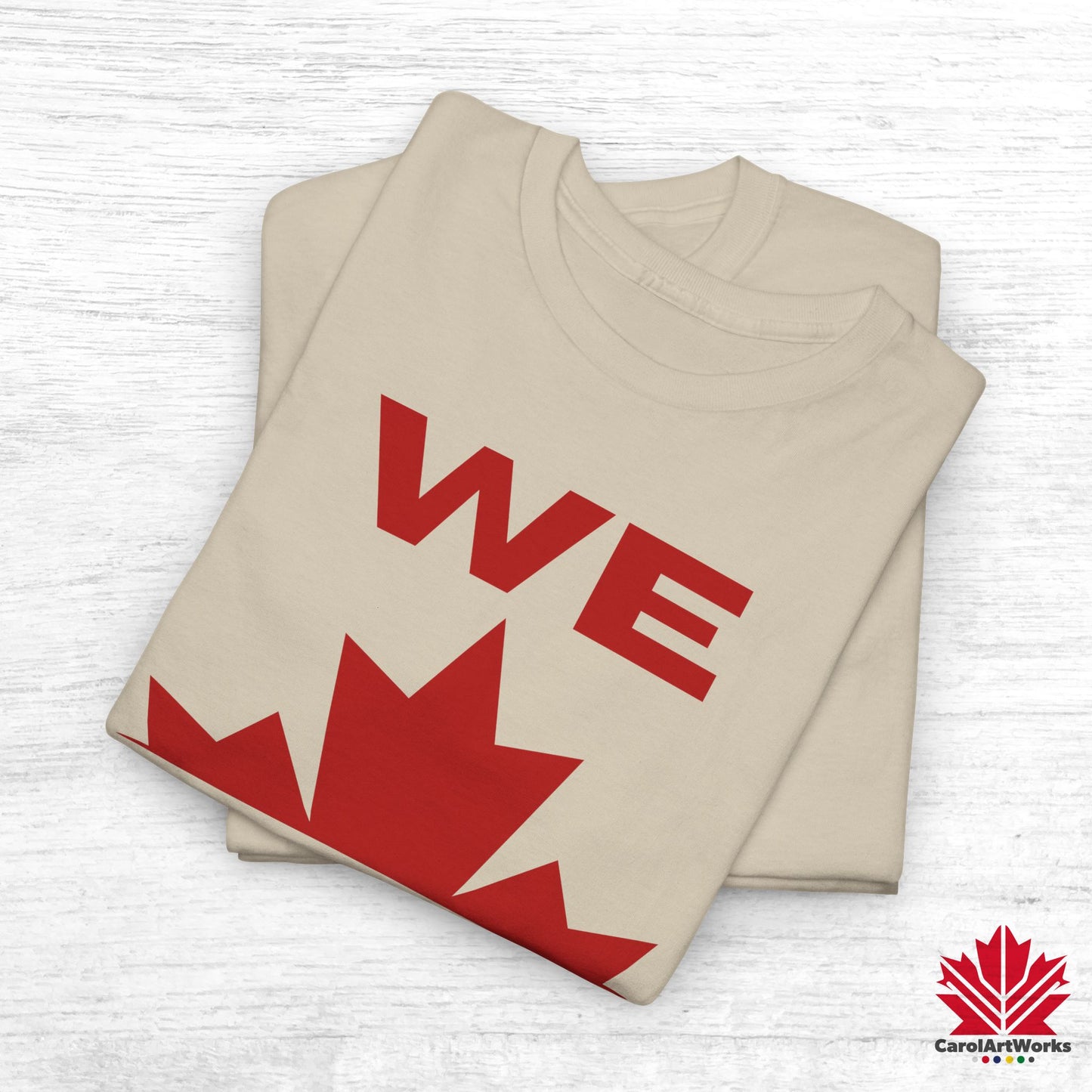 “WE CAN” with Maple Leaf Unisex Cotton Tee – Casual Comfort for Every Occasion