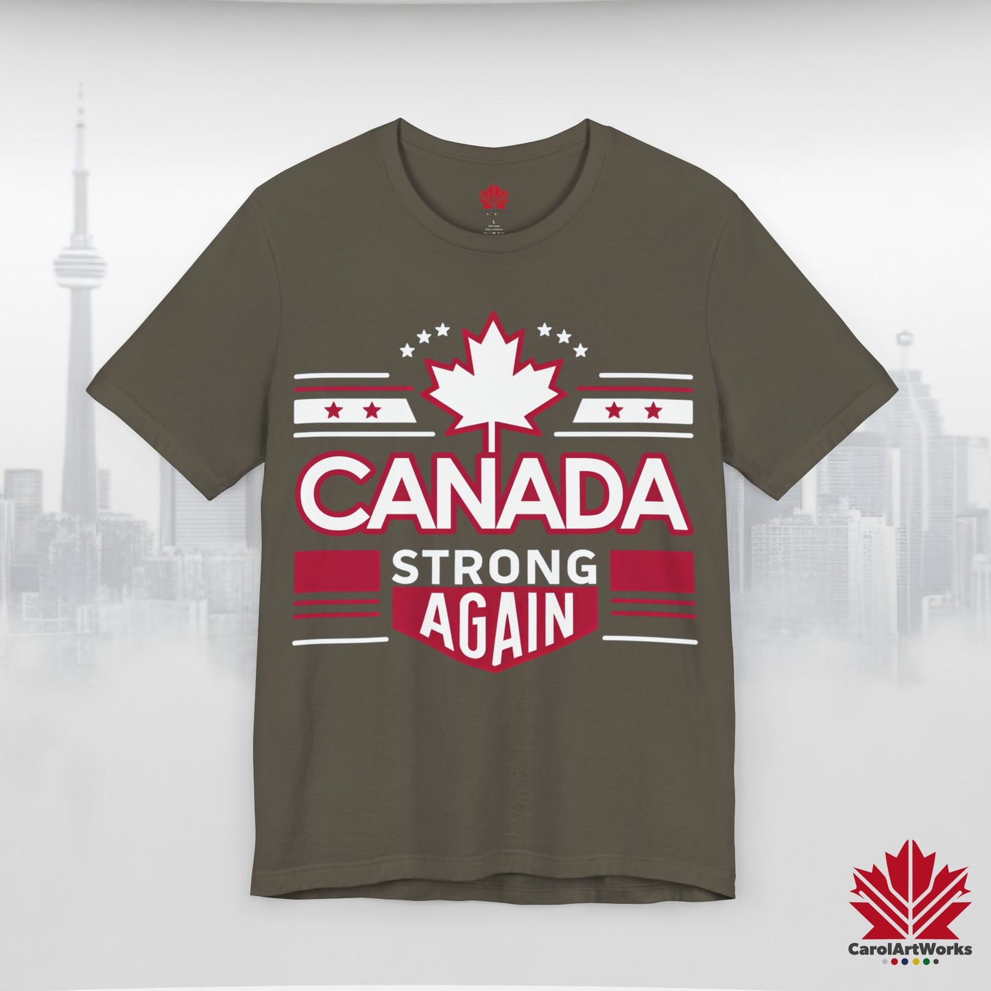 “Canada Strong Again” Unisex Short Sleeve Tee – Comfortable Casual Wear