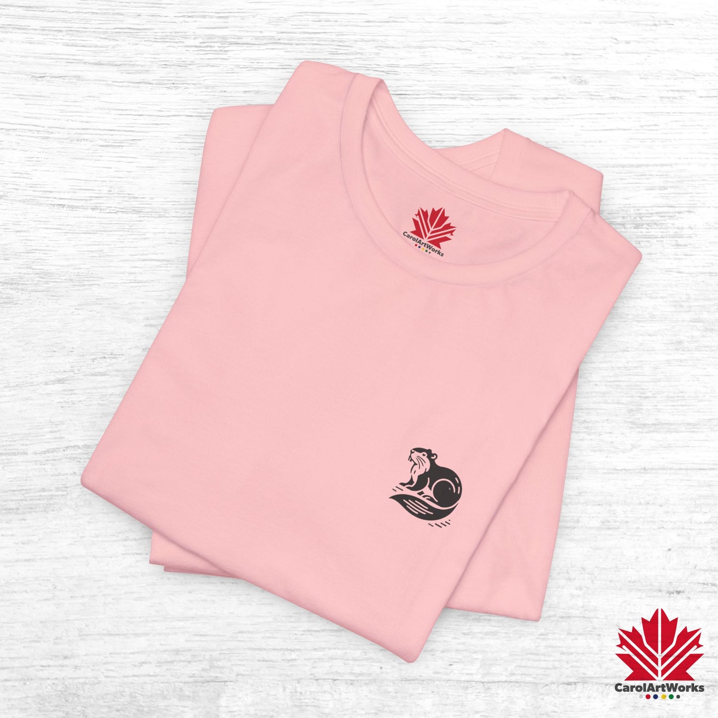scandinavian minimalistic BEAVER Design Unisex Short Sleeve Tee - Soft and Comfortable, Perfect for Everyday Wear and Nature Lovers