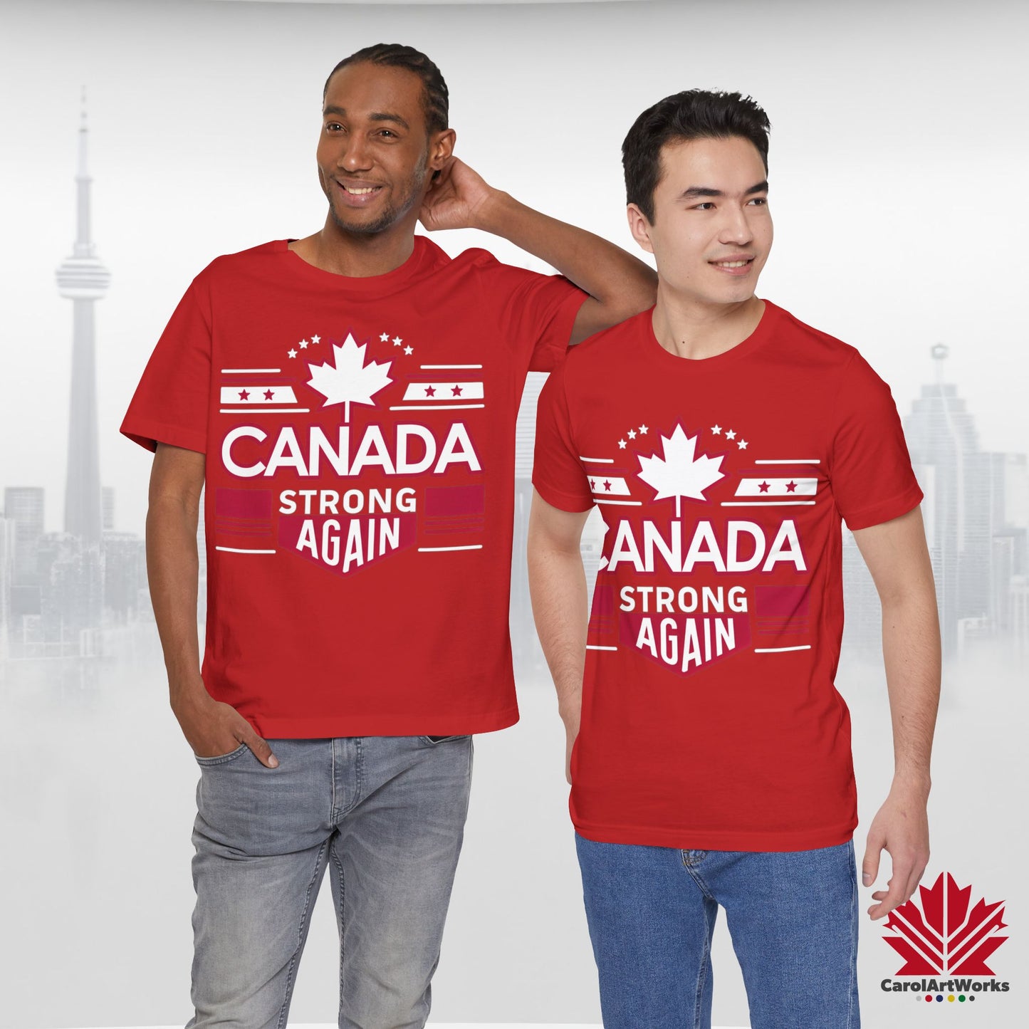 “Canada Strong Again” Unisex Short Sleeve Tee – Comfortable Casual Wear